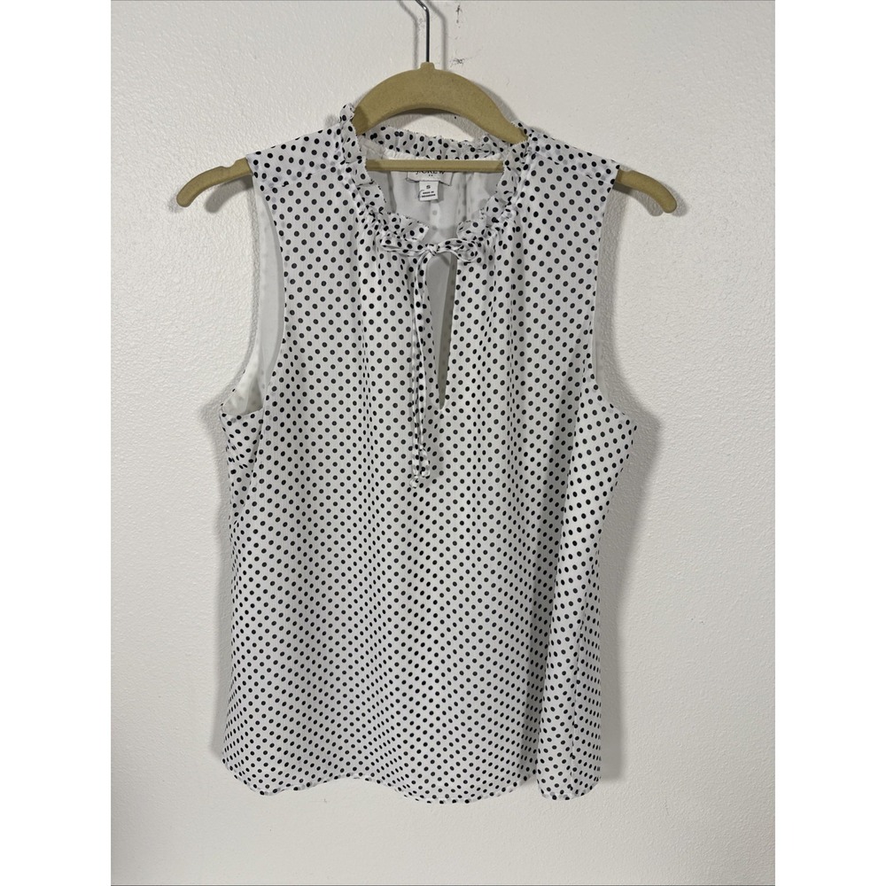 J.Crew Women's Size Small S Tie-Neck Sleeveless Top Blouse Shirt Lined‎ X1
